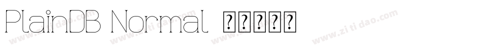 PlainDB Normal字体转换